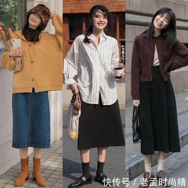 裤装|女人不管高矮胖瘦,都可以放心穿“半身裙”,百搭又好看