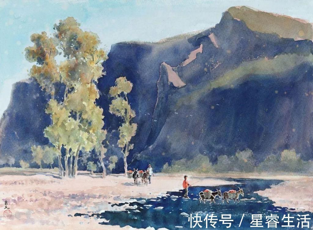 水彩&他被徐悲鸿称为“中国艺术界卓绝天才”,融入水墨意境的水彩,太美好了!