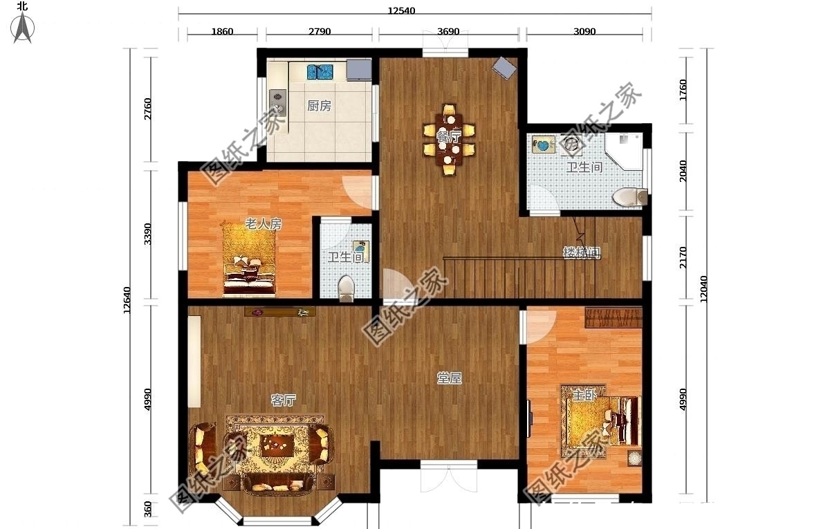 户型|150平米左右二层别墅设计图,农村别墅这样建,城市楼房一样好看