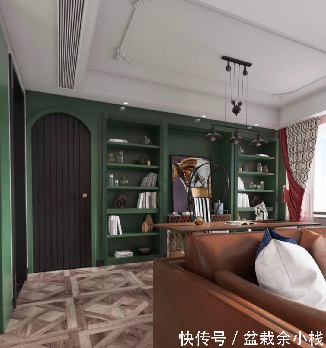 墨绿色|古朴的弧形拱门,墨绿色的半墙,打造出不一样的南洋复古风