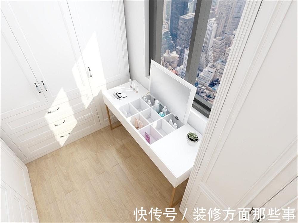 衣帽间|159平新古典风四居室,书房改为衣帽间,让女主人有了独立衣帽间