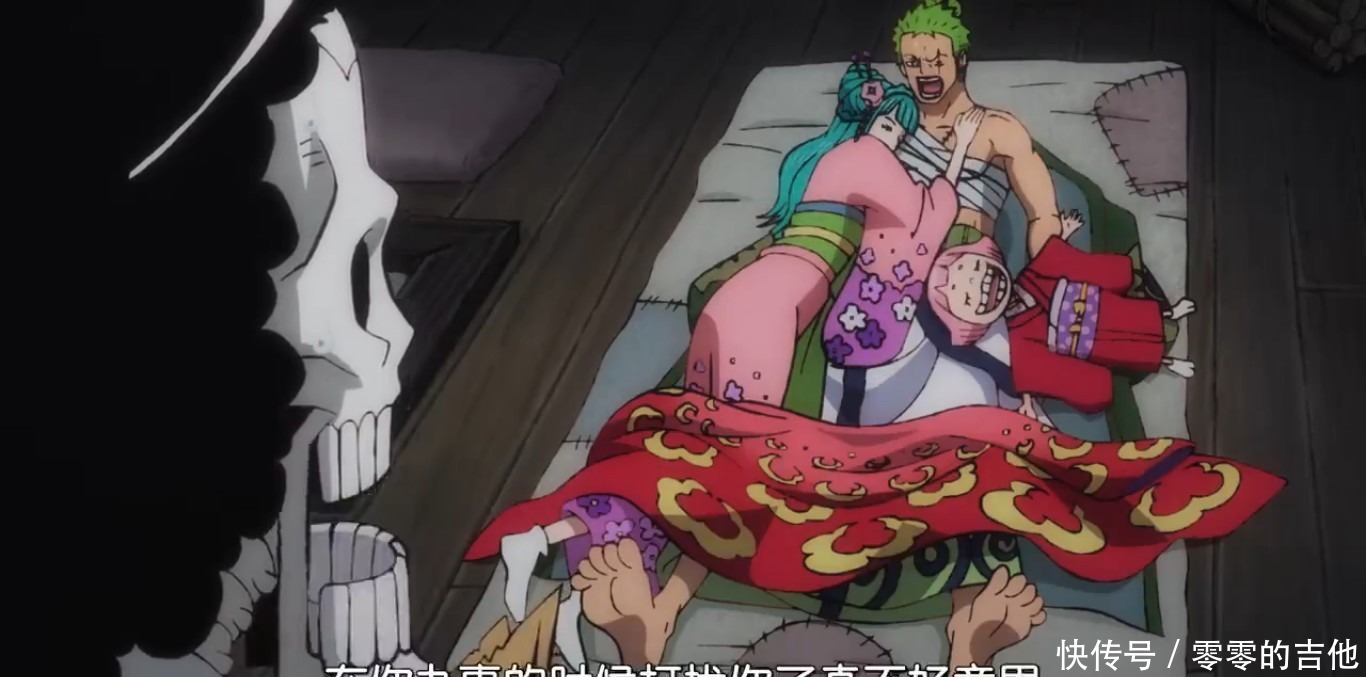 索隆和日和睡觉被布鲁克撞见,布鲁克我不该在你办事的时候进来