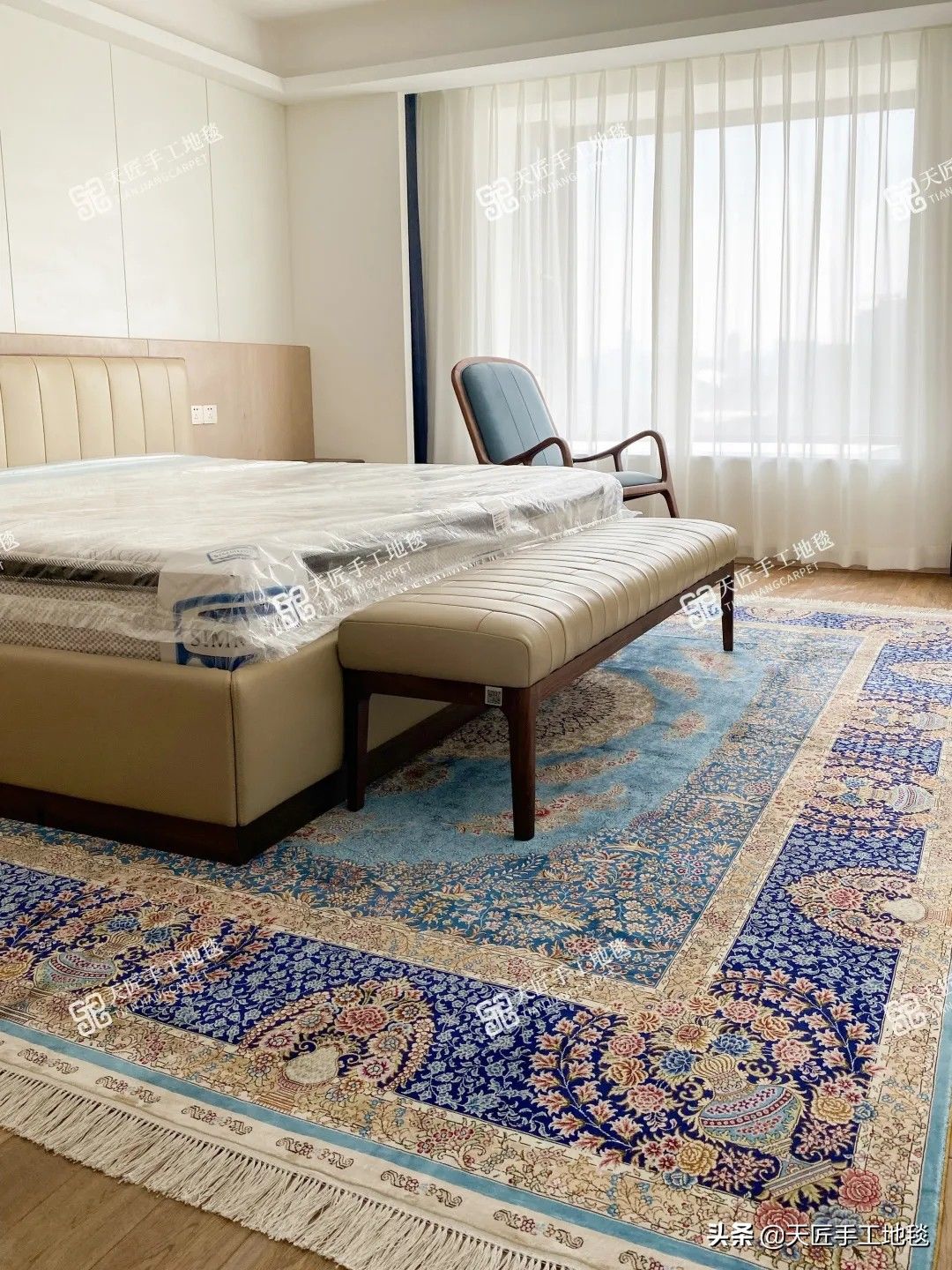 国风|寸土寸金，大气国风，这是天匠手工地毯铺过的最硬核豪宅