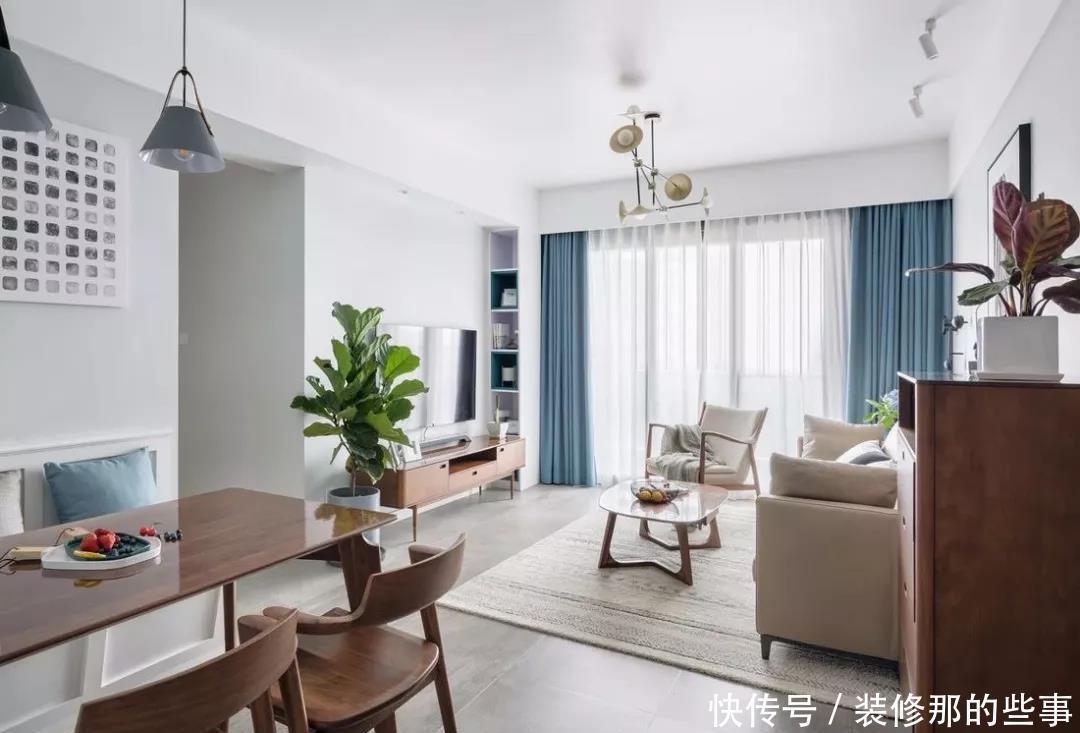 防腐木|86㎡北欧风,复古家具+绿植简直绝配,浪漫的家居氛围