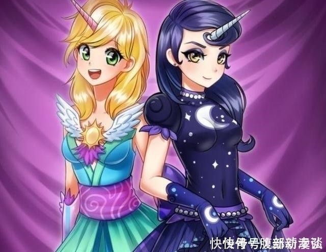 小马宝莉主角团拟人时装秀，紫悦黑丝好漂亮，宇宙公主很霸气