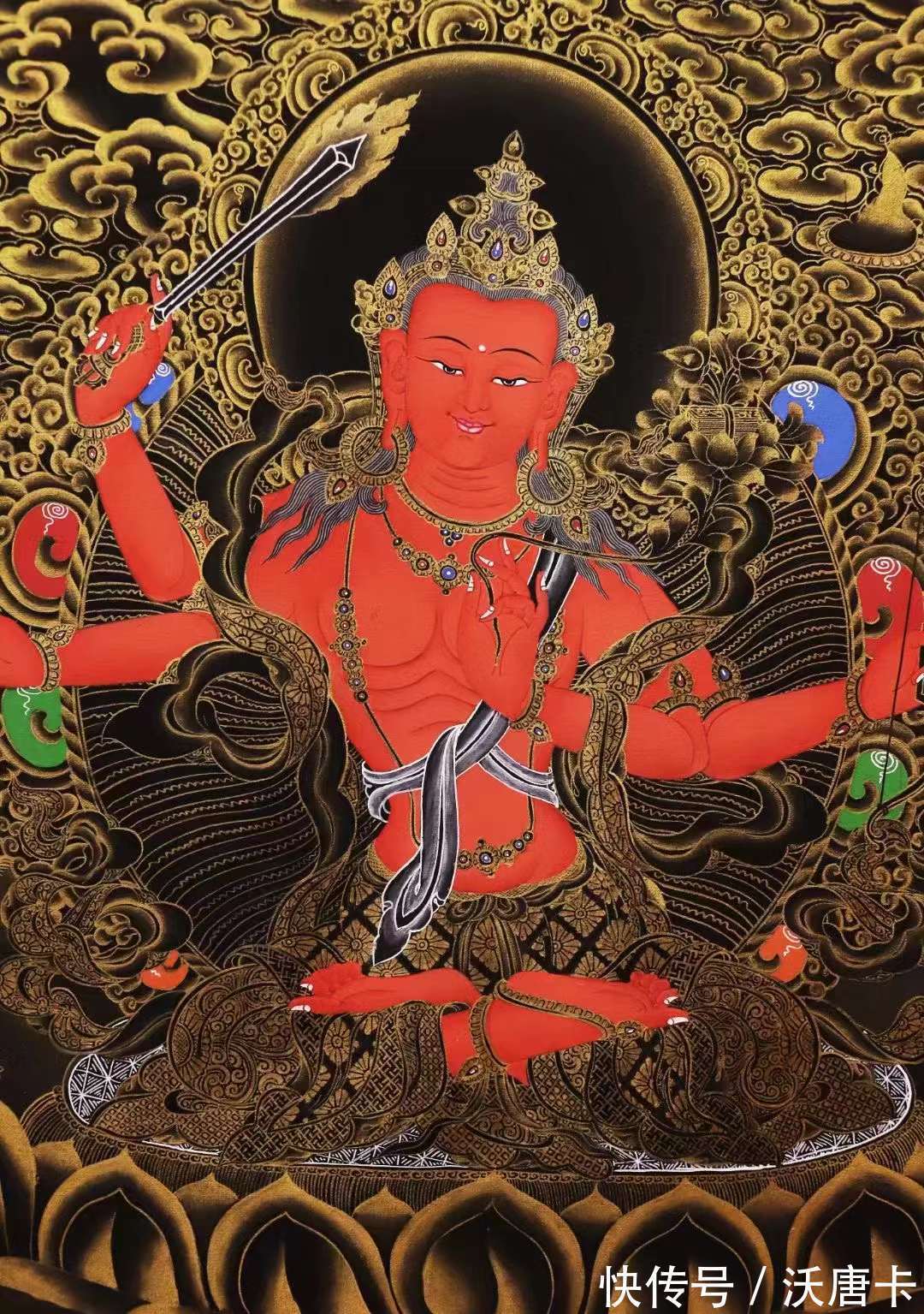 唐卡@唐卡中的颜色与工笔画,区别在哪儿?