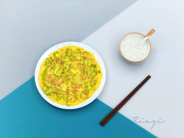 苦瓜|蒜香苦瓜煎鸡蛋