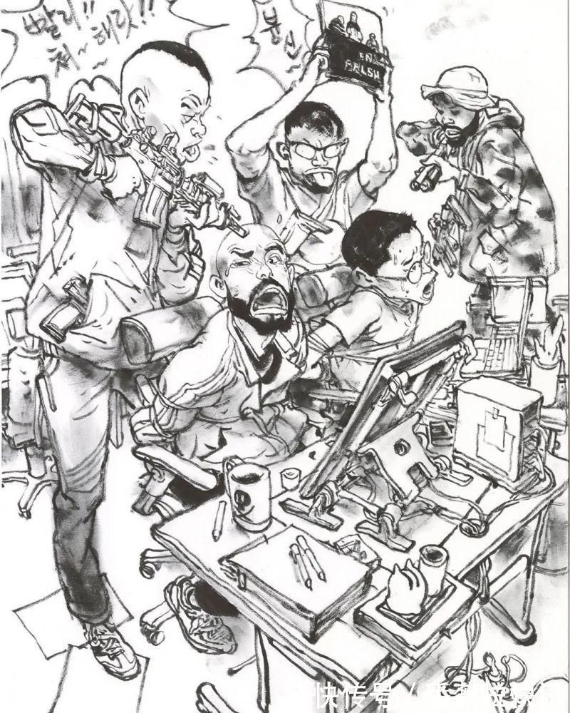 金政基!每天坚持画12个小时,“速写之神”金政基的无草稿速写