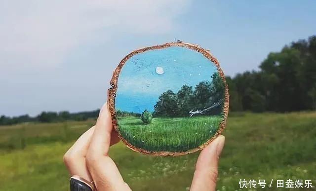 废弃的木头切成了片,竟然这么多地方都用得到,DIY手工绘画