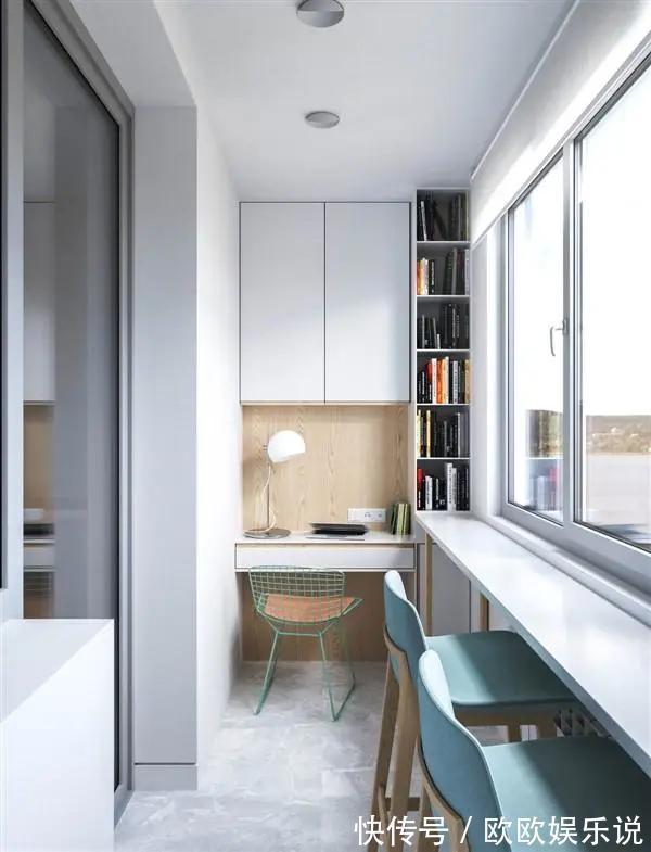 窗框|老公坚持把阳台改造成书房，只见他在落地窗上加块板，太实用了！