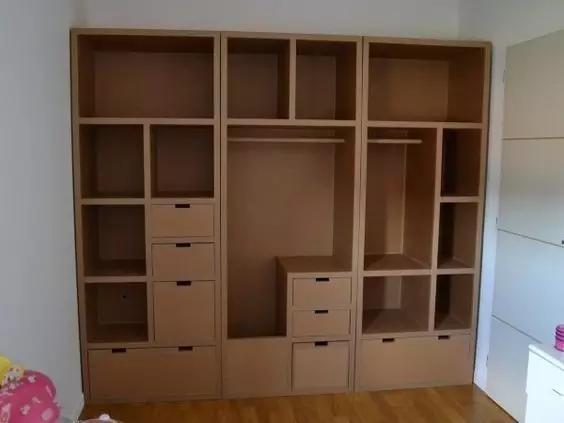 瓦楞纸|家里厚纸箱,以后统统留下来,一通粘贴,竟然连家具都不用买了