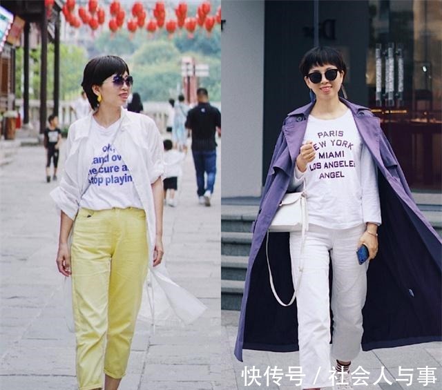 内搭 为什么今年的风衣,内搭都在穿“烟管裤+T恤”重点是显瘦又洋气!
