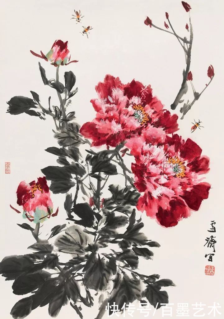 小写意|唯有牡丹真国色！小写意牡丹画150幅，美醉了