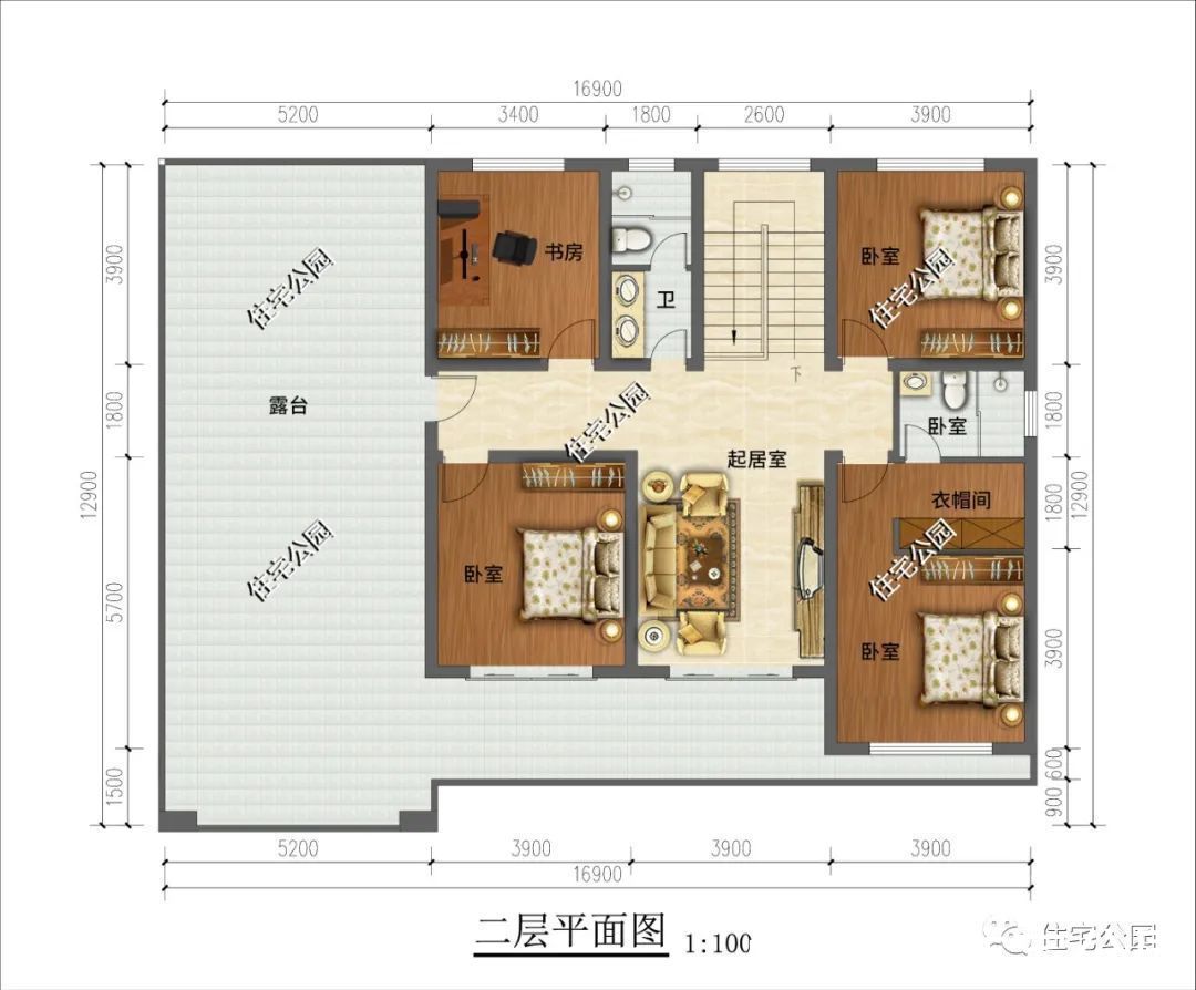 盖房|农村盖房就选这套别墅吧，7间卧室搭配宽敞露台，舒服又自在