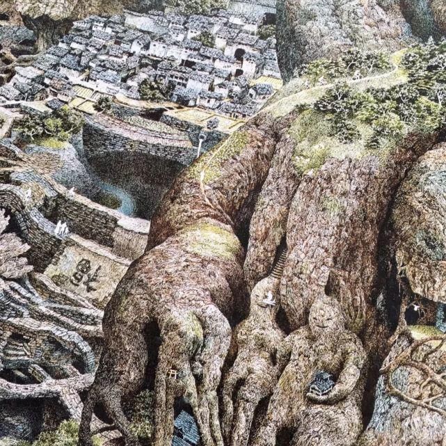 放大镜|一幅画画了3年,细到要用放大镜,他把钢笔画玩到了极致