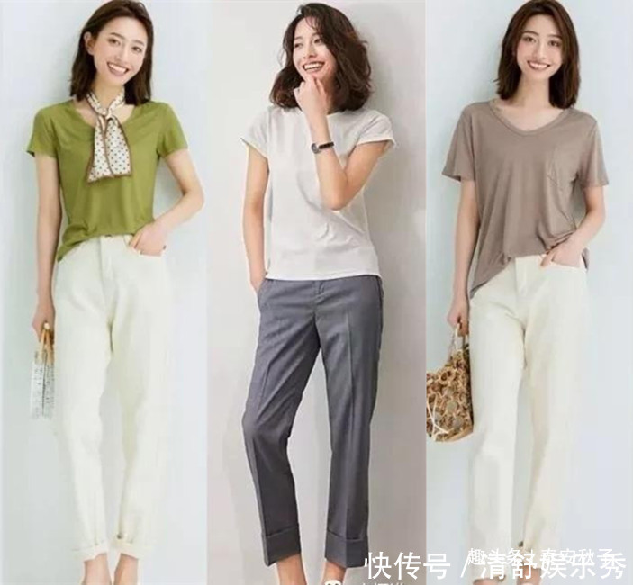 t恤|40岁+的女人:简洁的穿搭,会让你更显高级!