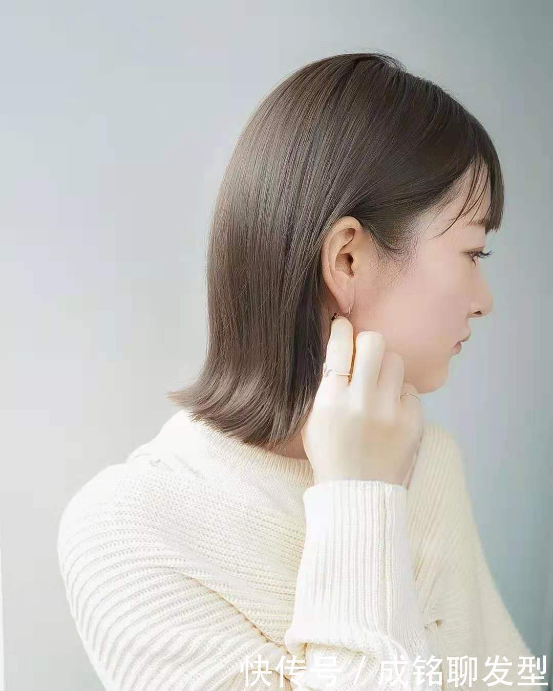 不用“漂色”不用“退色”,黑发一步染到位的生活色,显白又高级