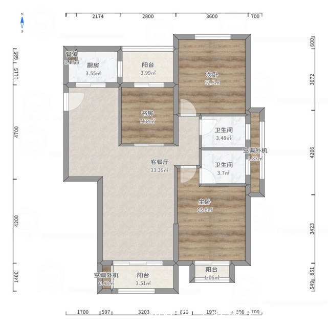 集美观|127平北欧风三居室,实现与家人共享的时光