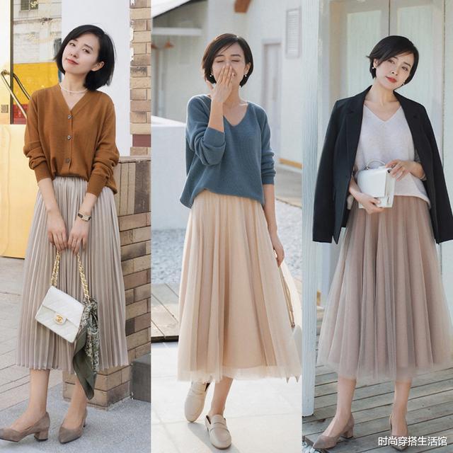 百褶裙|又到了穿针织衫的季节,送你几个搭配技巧,简约大方又气质