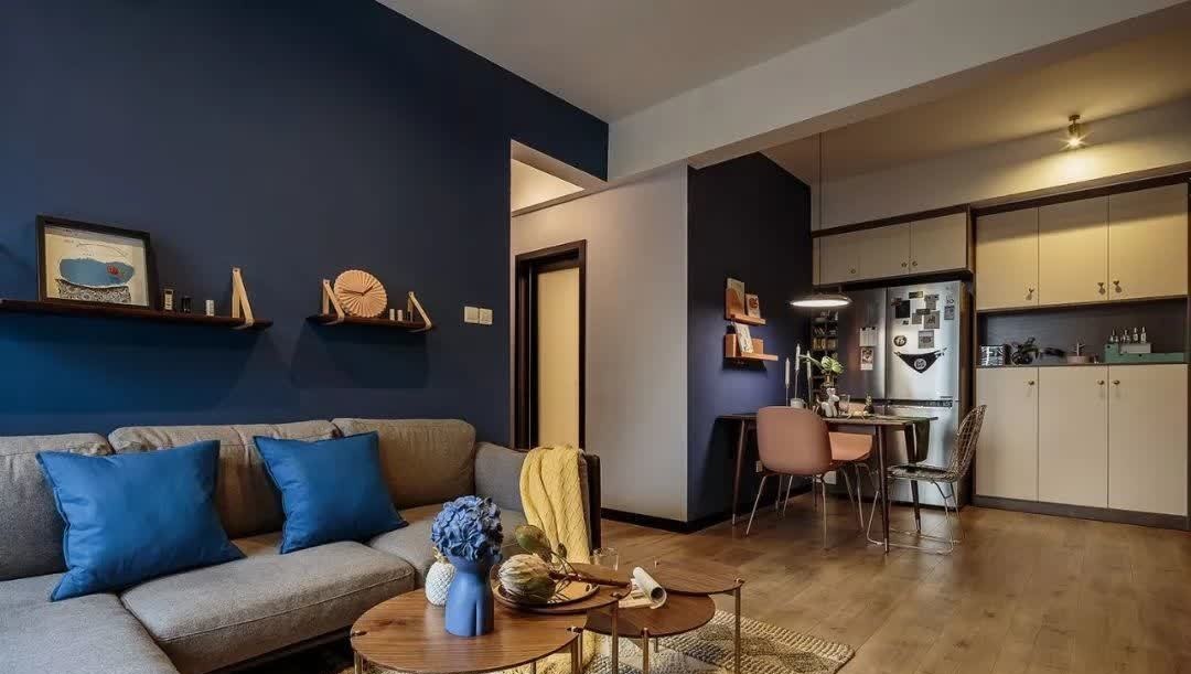 墙面|小户型难设计?看她如何将60㎡混搭小两居变得宽敞、时尚又温馨