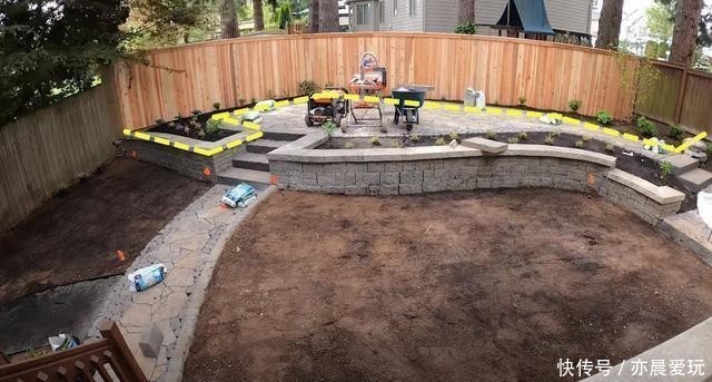 台阶|铺石板路砌台阶,荒芜庭院经过10天改造,一半花园一半休闲