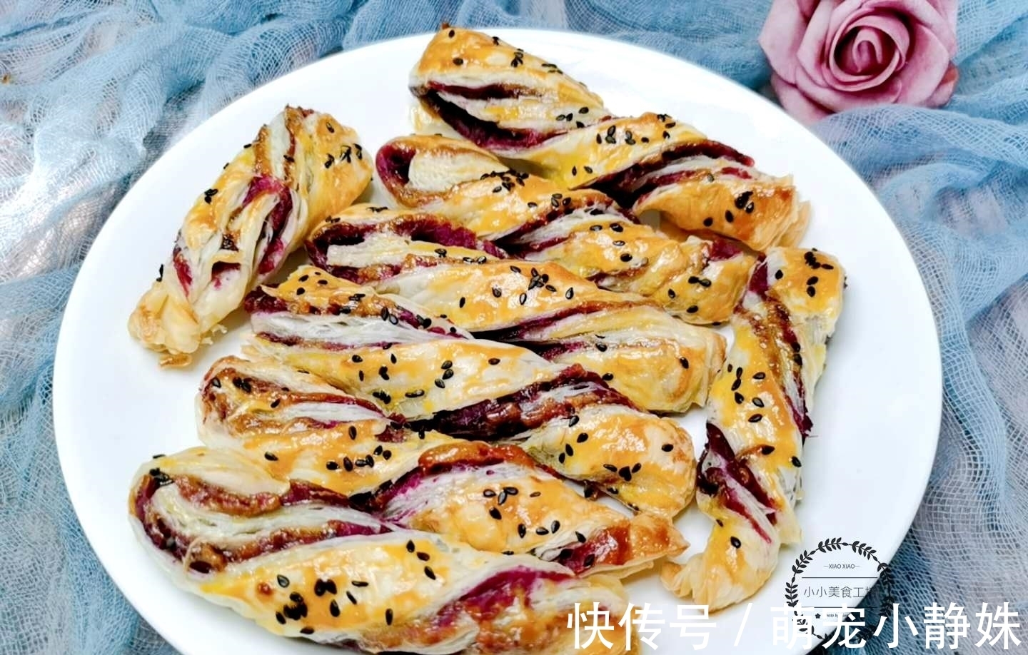 紫薯|2个紫薯2张手抓饼,教你做美味紫薯卷,无水无油,香甜酥脆真好吃