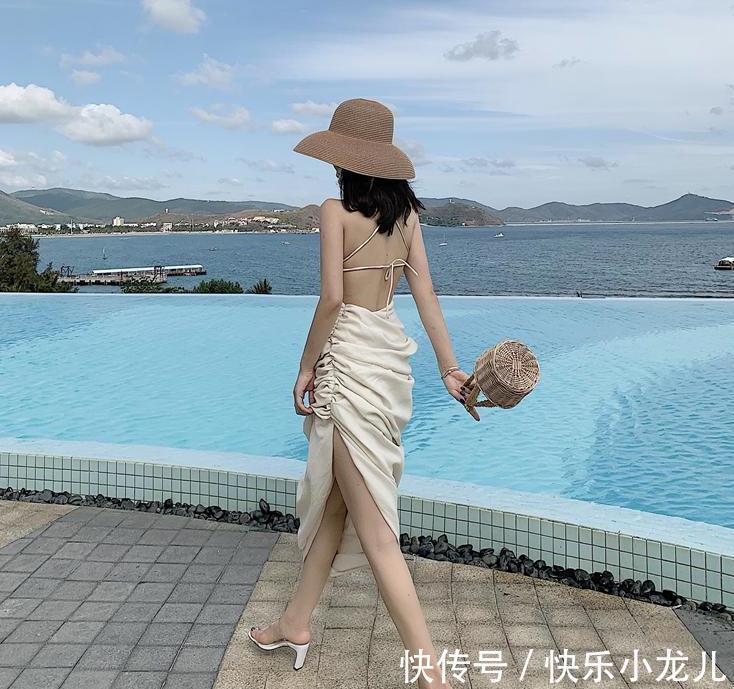 打扮|射手座的美女最喜欢打扮,一身白色吊带连衣裙,看上去真漂亮