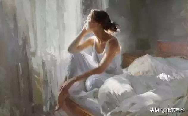 列维坦|俄罗斯艺术家油画中的美女,温婉知性的魅力女神