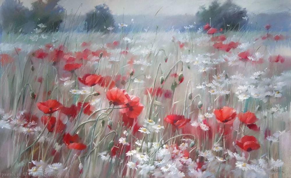 花瓣#太疯狂了!原来用粉笔画画,也可以这么美,简单几招教你,美到邻居羡慕嫉妒