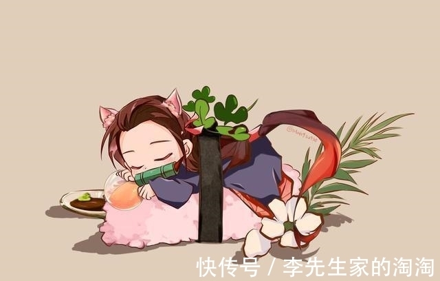 可爱|《鬼灭之刃》角色与料理的结合,蝴蝶忍温柔乖巧,伊之助超可爱
