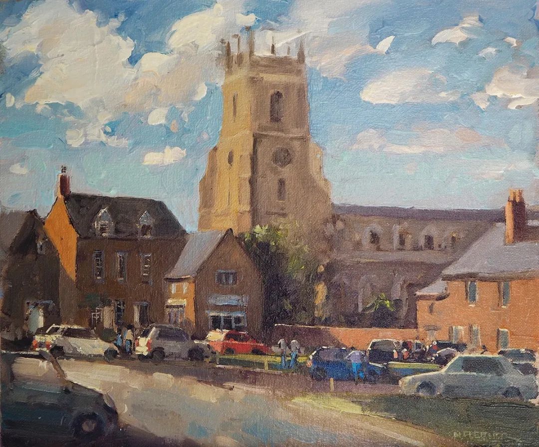 田园风光画@他用画笔,勾勒出一幅幅唯美动人的田园风光画