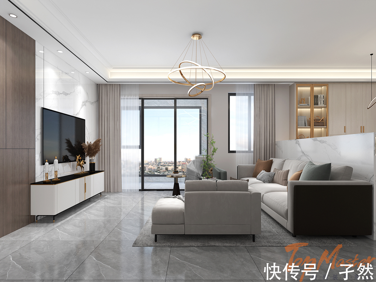 水晶类|【鲁班装饰】时代俊园140㎡现代简约风格，繁杂生活中的宁静。