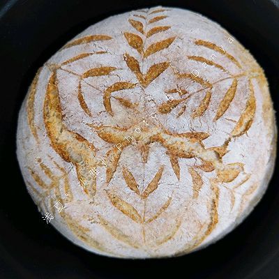 花纹|无糖无油全麦欧包