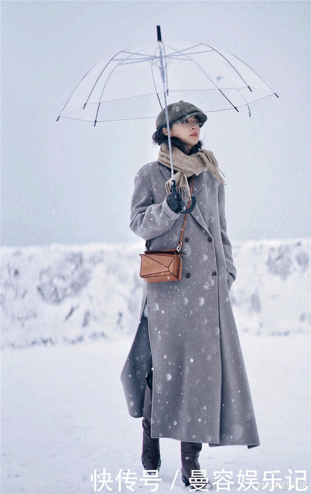冬天尽量少穿毛衣搭半裙,太土!看三木这样搭,时髦又保暖