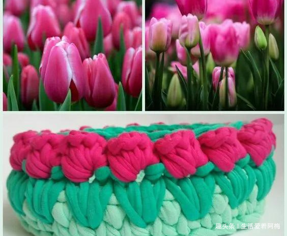 布条这样钩织，快速变收纳筐，放家里不好用吗DIY编织附教程