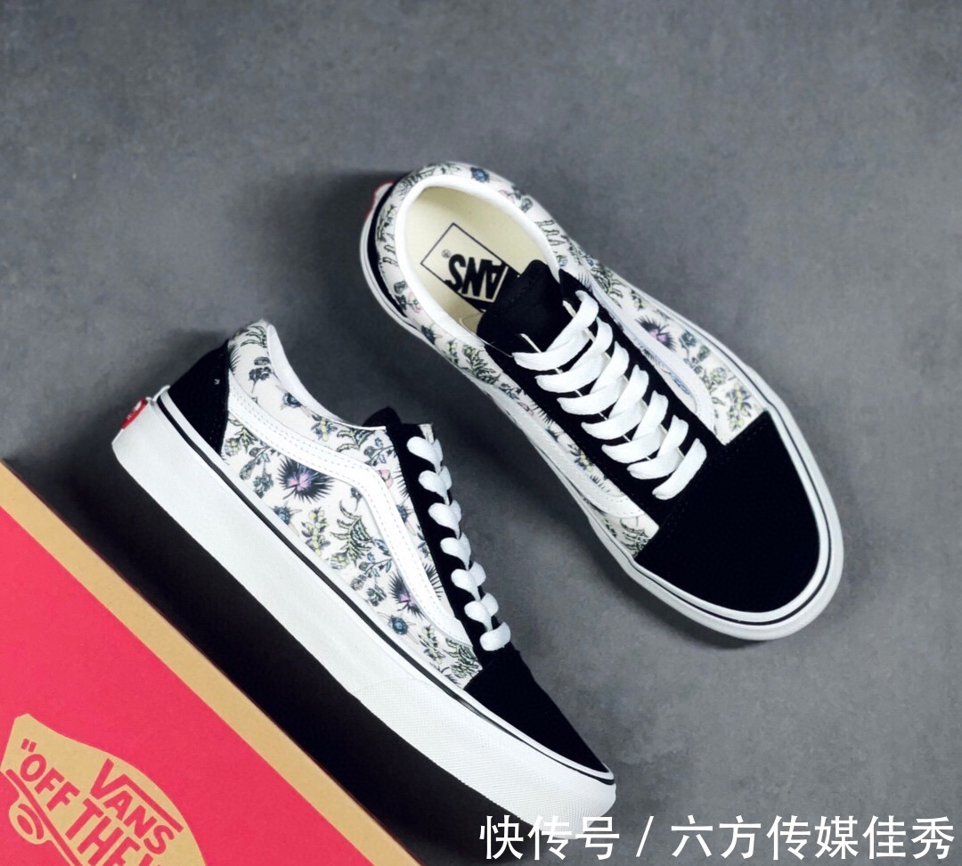 old|Vans Old Skool 黑色彩绘 休闲低帮滑板鞋