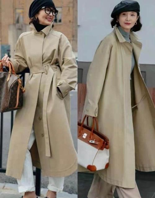 卡其色 女人不管多大，都要有一件“风衣”，百搭保暖，还很时尚