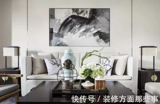 中式|126平卧室黑白灰的中式禅意格调,效果独特而又舒适端庄