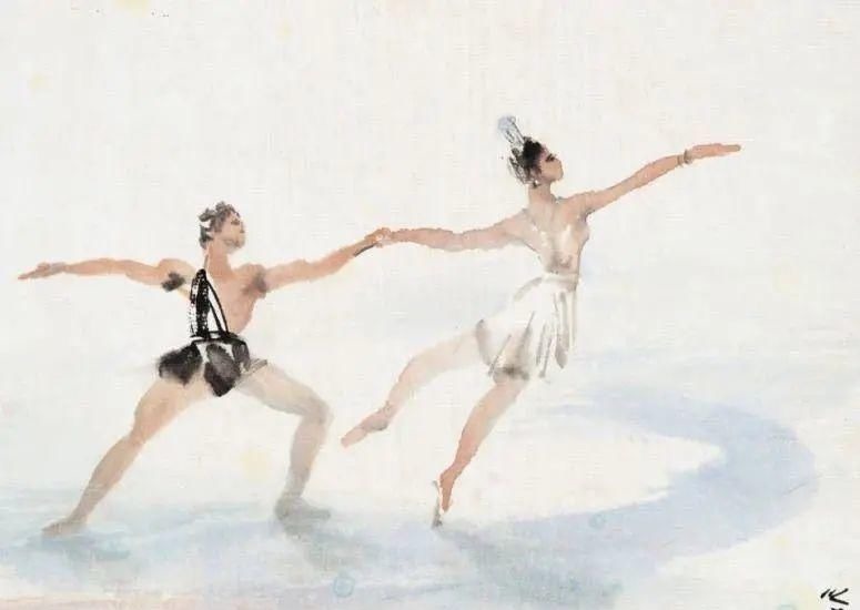 先生#杨之光先生是用笔墨直接写出的人物画,更加追求朦胧的动态美