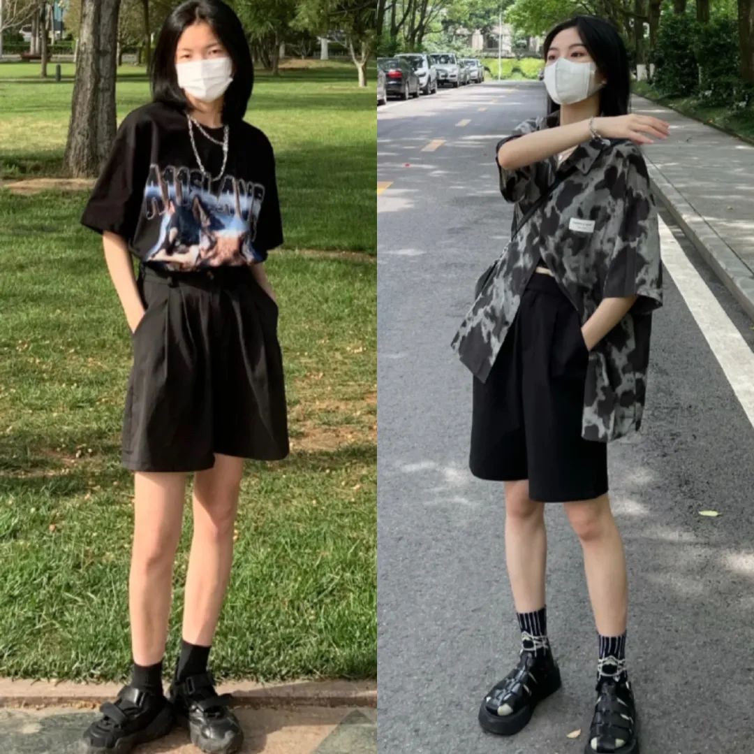 五分裤|别穿长裤了！今夏流行这样穿短裤，显高显瘦