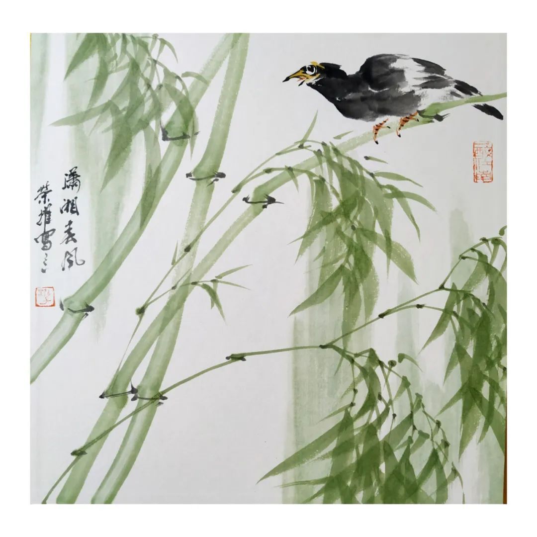 研究员!朱荣耀《壬寅新春,竹报平安》系列小品