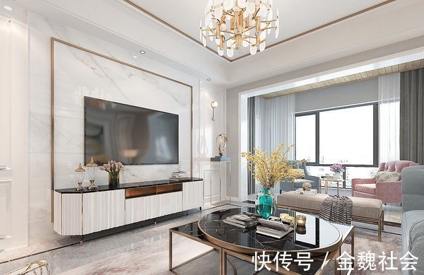 餐厅|四口之家的现代轻奢风装修,餐厅是家里面的亮点,入户感觉很惊艳