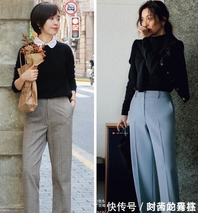 白裤子 秋天把黑色穿好,就是一种高级,这些聪明的穿搭技巧,照着穿好美