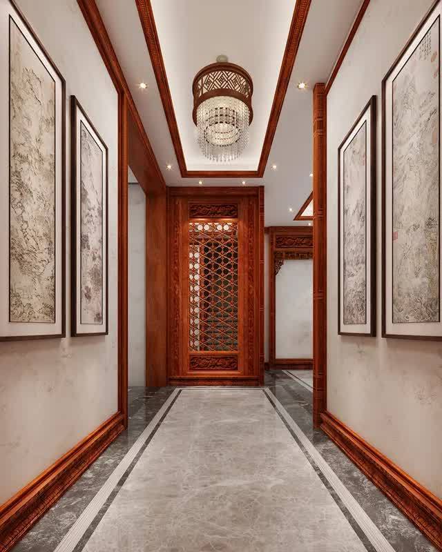 玄关|参观了这对夫妻的新家,才明白中式风有多美,入户古典,处处惊艳