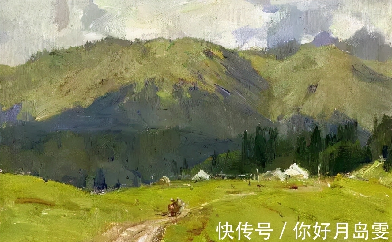 布面油画&著名油画家杨鸣山的风景写生作品，净化心灵！