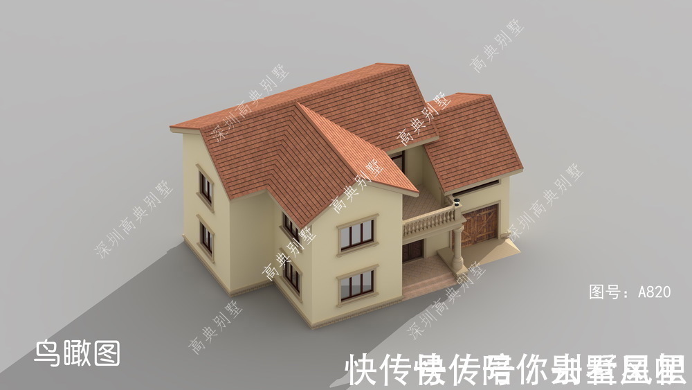 欧式|欧式小别墅,外观干净清新,给人清爽宁静的感觉。