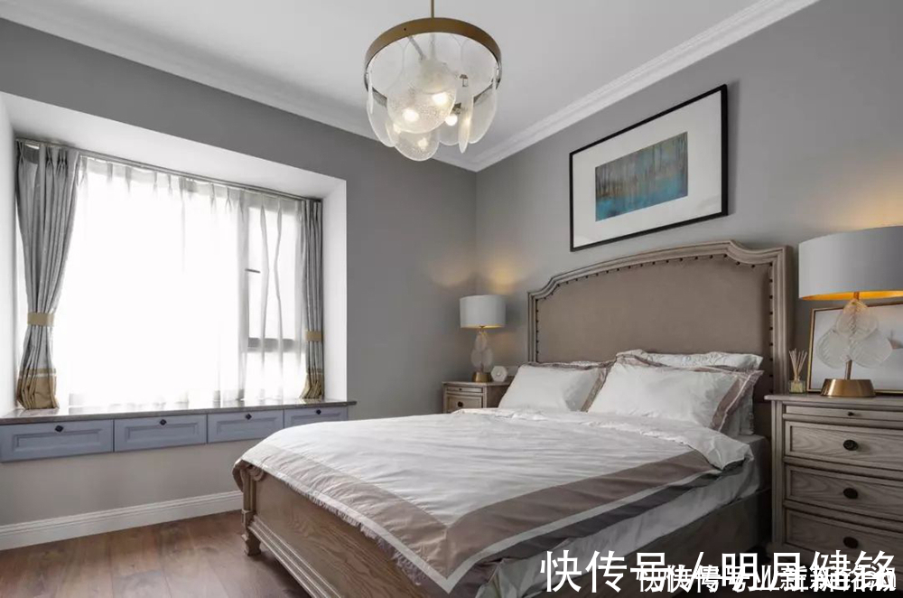 电控柜|大房型想设计美式轻奢风格，187平的大平层这样设计，优雅高品质