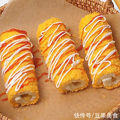 芝士片|芝士吐司香肠卷，快速解锁吐司的神仙吃法