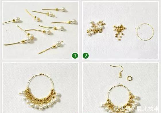 铁丝|嫌弃耳环难看,在家拿些珠子,串一串,每天都戴不同风格!附教程