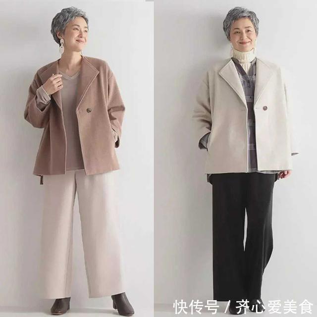 米色|60岁阿姨比三木妈妈还时髦,无龄感穿搭减龄又洋气,值得借鉴